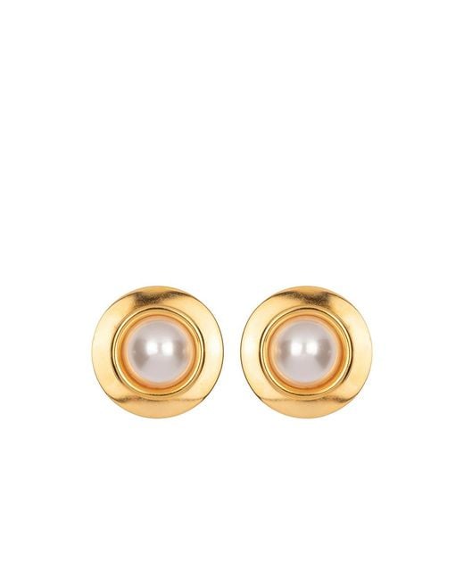 Jennifer Behr Metallic Alva Pearl-Plated Earrings