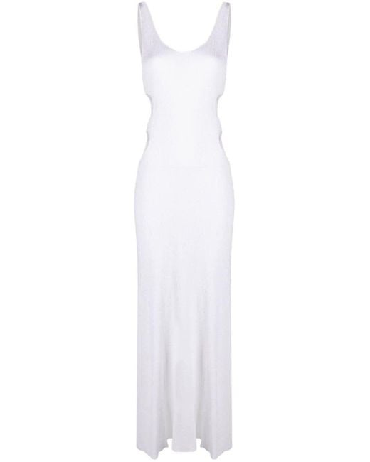 Chloé White Cut-out Sleeveless Maxi Dress