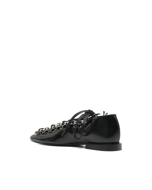 Toga Black Lace-Up Pumps