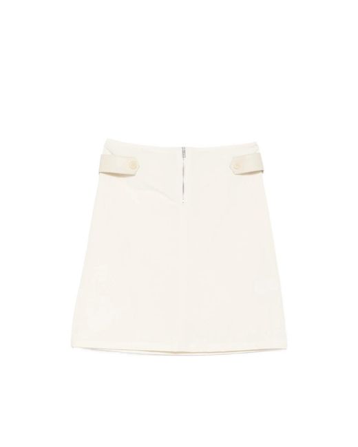 Paloma Wool White Deuna Zip-Up Midi Skirt