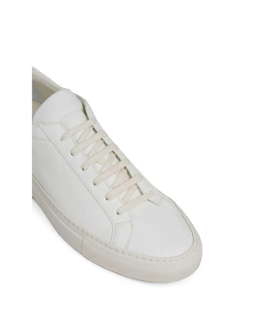 Common Projects White Leather Lace-Up Sneakers for men