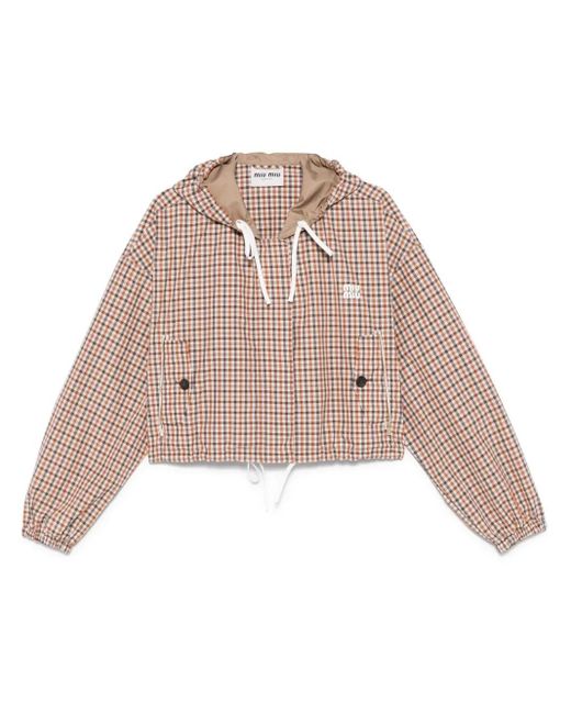Miu Miu Natural Checked Jacket