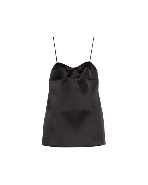 Rohe Black Spaghetti-Strap Sleeveless Top