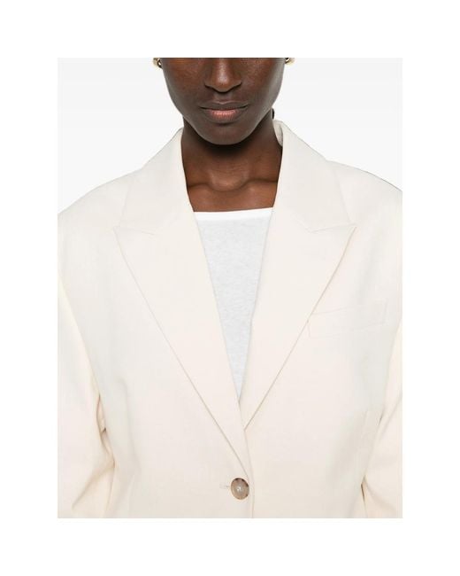 By Malene Birger Natural Adele Single-Breasted Blazer