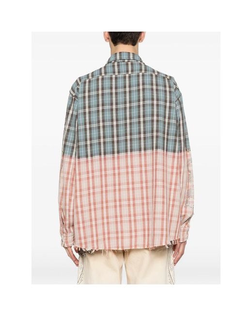 ERCOLE STUDIO Multicolor Patterned Flannel Overshirt for men