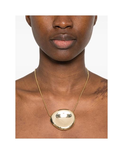 Joseph Metallic Bean Pendant Necklace