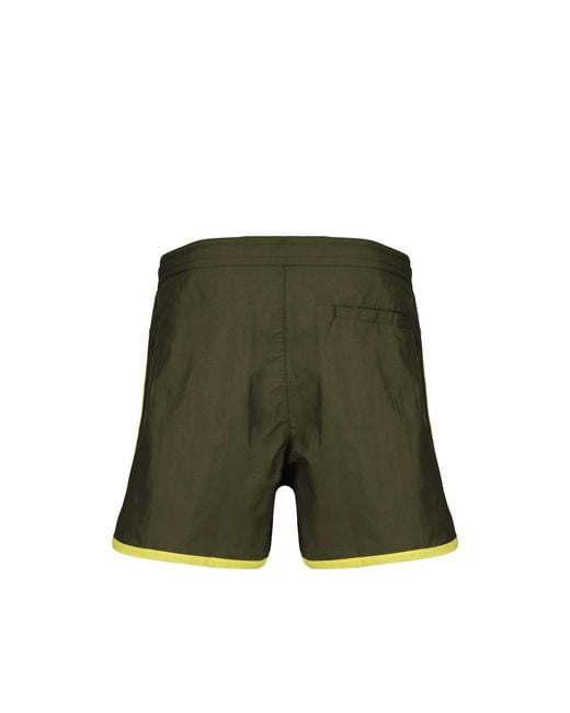 Drole de Monsieur Green Logo-Print Drawstring Shorts for men