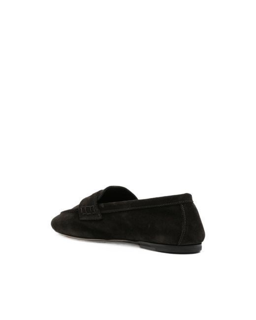 Dear Frances Black Balla Suede Loafers