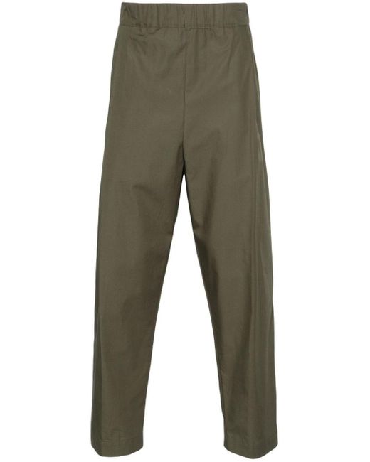 Laneus Green Tapered Drop-Crotch Trousers for men