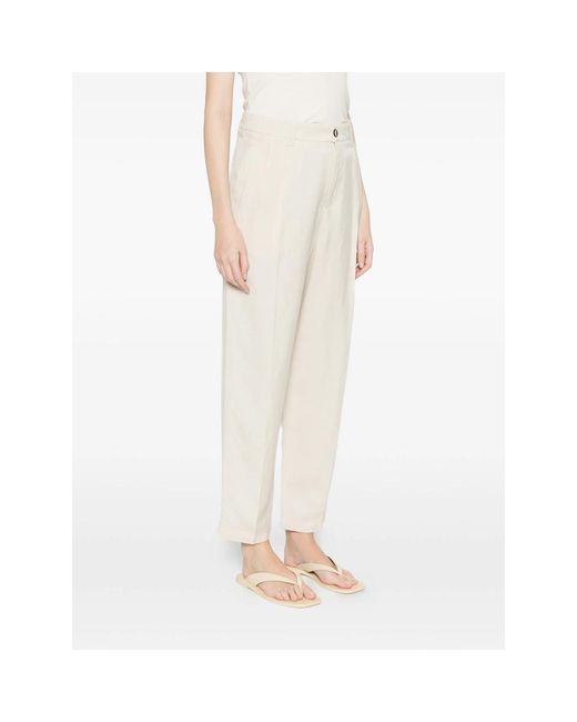 Barena White Pleated Trousers
