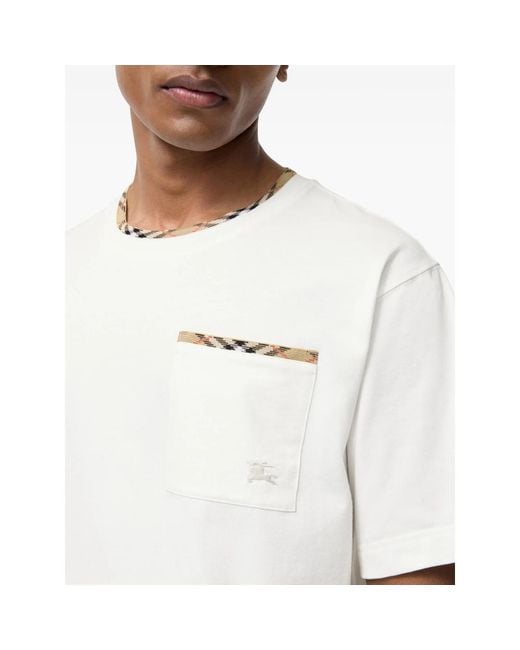 Burberry White T-Shirts & Vests for men
