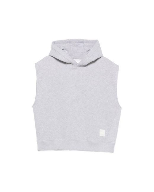 Woc White Sleeveless Hoodie for men