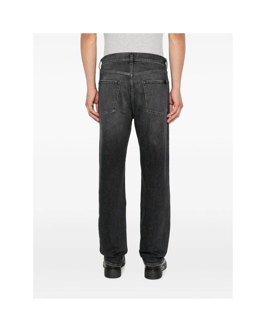 7 For All Mankind Gray Faded-Effect Jeans for men