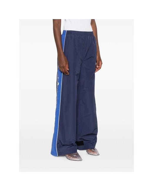 Balenciaga Blue Logo-Detail Track Pants