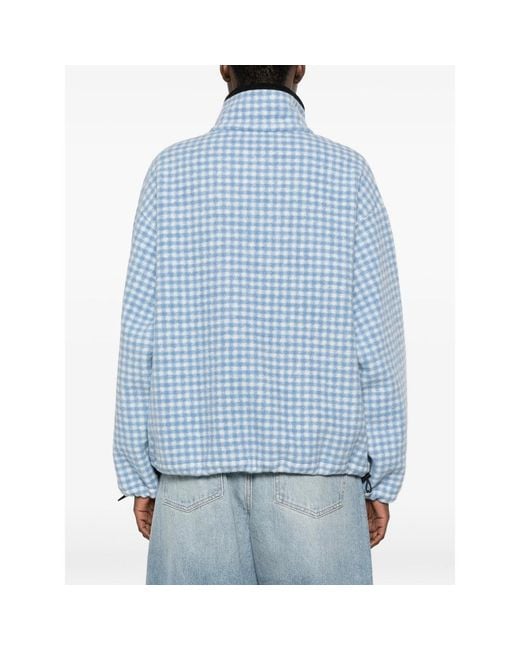 Miu Miu Blue Logo-Embroidery Cardigan