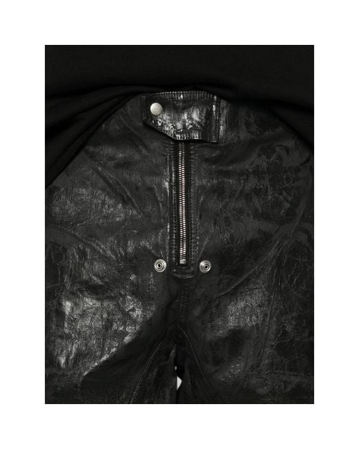 Rick Owens Black Moto Zip-Fastening Trousers for men