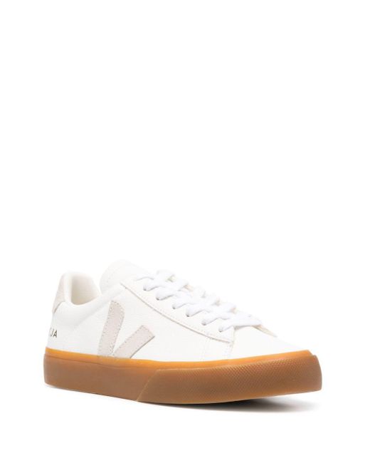 Veja White Campo Leather Sneakers