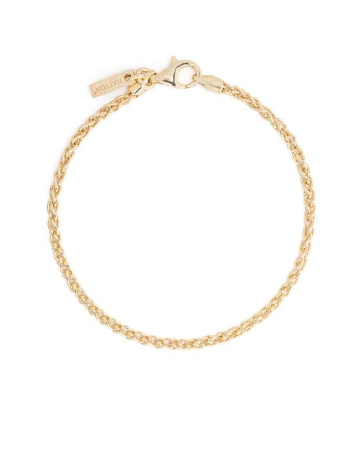 Hatton Labs White 18Kt-Plated Wheat-Chain Bracelet