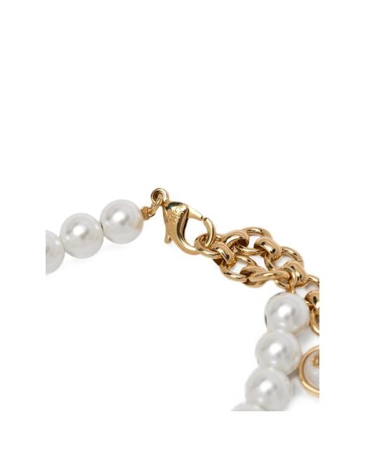 Casablanca Metallic Lotus Pearl-Embellished Bracelet for men
