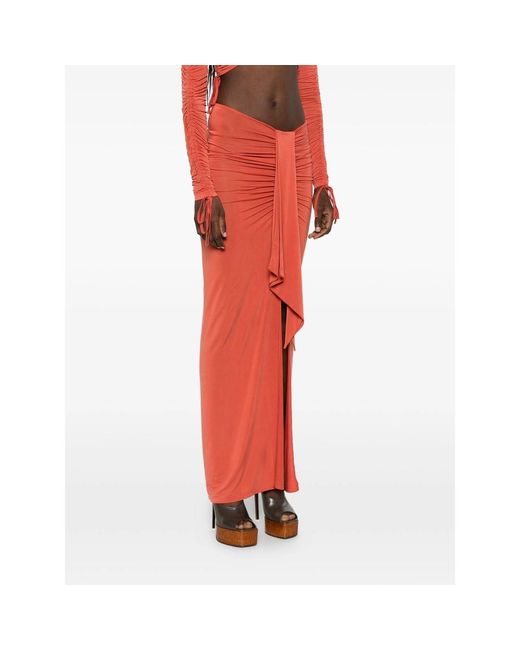 Balmain Red Maxi Skirts