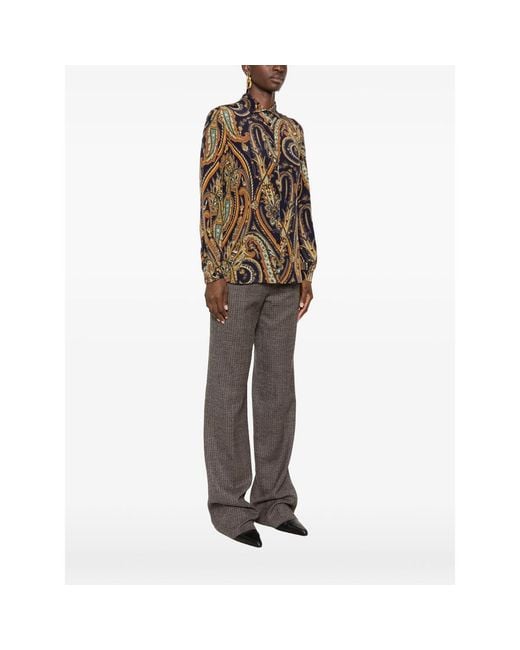 Etro Brown Paisley-Print Shirt