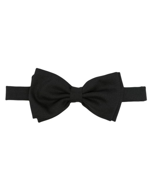 Lardini Black Hook-Clip Bow Tie for men