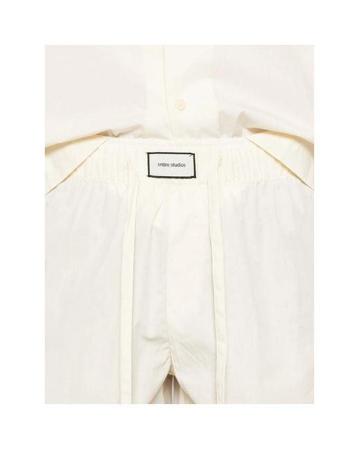 Entire studios White Drawstring Elasticated Shorts