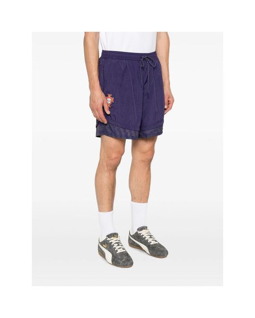 PUMA Purple X Fpf X Sb King Logo-Patch Drawstring Shorts for men