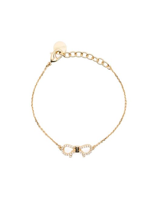 Ferragamo Metallic Vara Bow Crystal-Embellished Bracelet