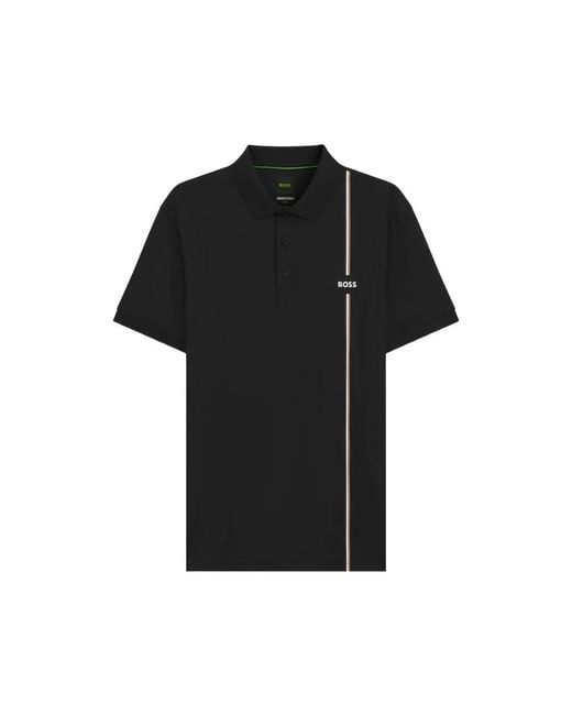 Boss Black Active Quick-Dry Polo Shirt With Signature Stripe for men