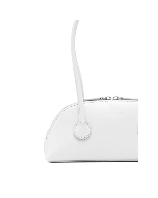 MARGE SHERWOOD White Shimmer-Effect Tote Bag