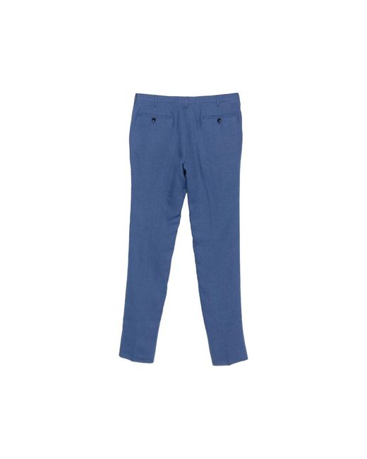Rota Blue Pleated Tailored Trousers for men