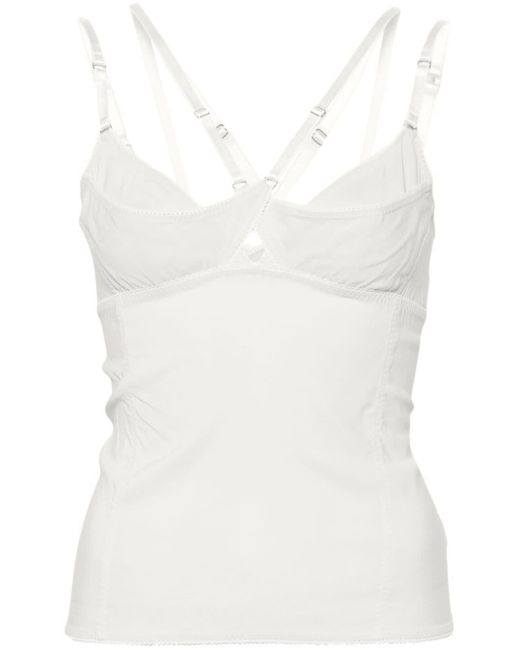 Anna October White Cut-Out Lace-Trim Top