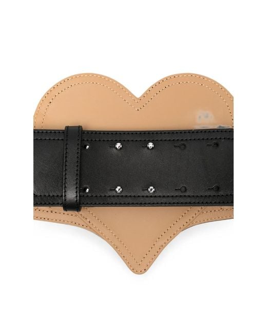 Vivienne Westwood Black Heart-Motif Leather Belt
