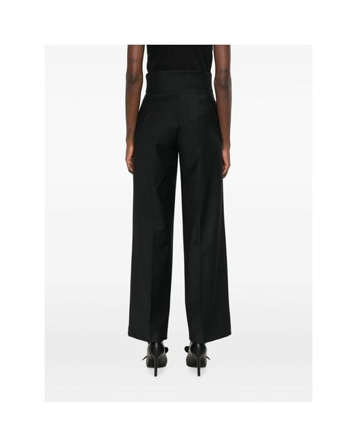 DE SANTIS Black Pleated Trousers