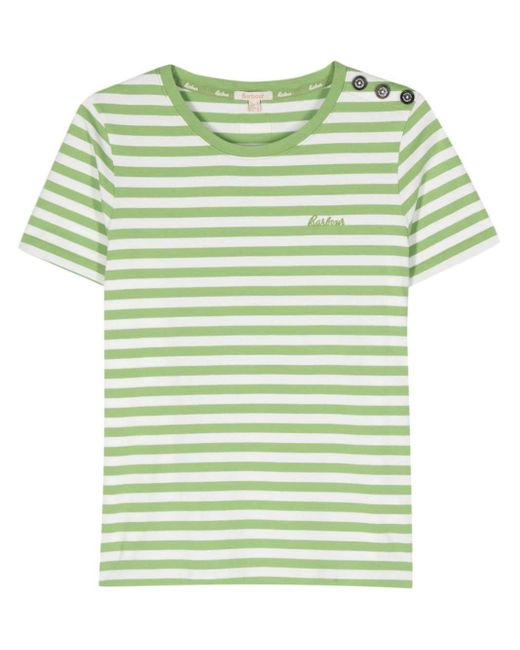 Barbour Green Ferryside Striped T-Shirt
