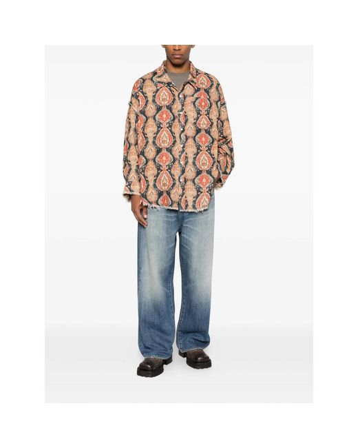 R13 Blue Wide Jeans for men