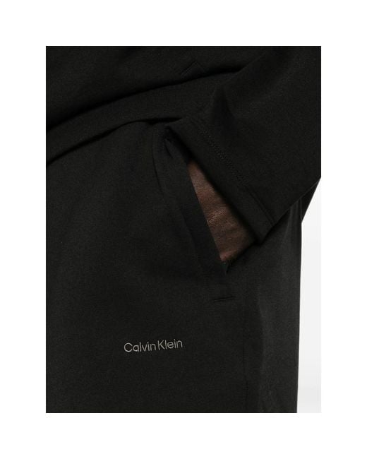 Calvin Klein Black Logo-Print Jersey Shorts for men