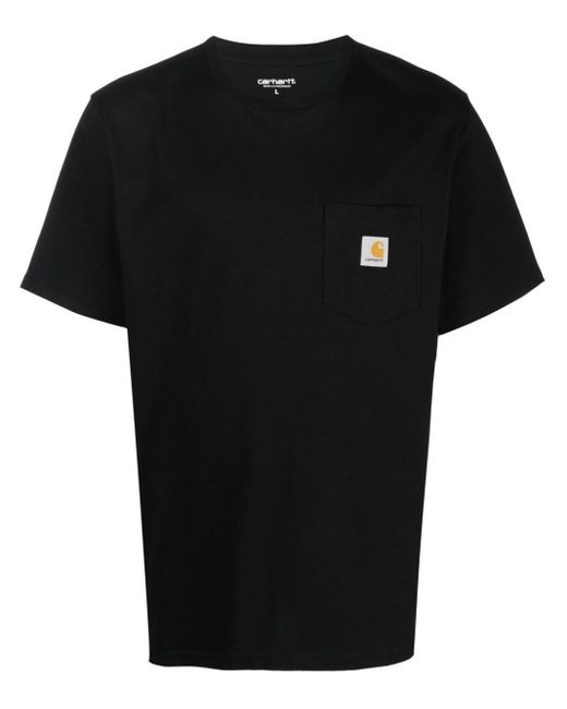 Carhartt WIP Black Logo-patch Cotton T-shirt for men