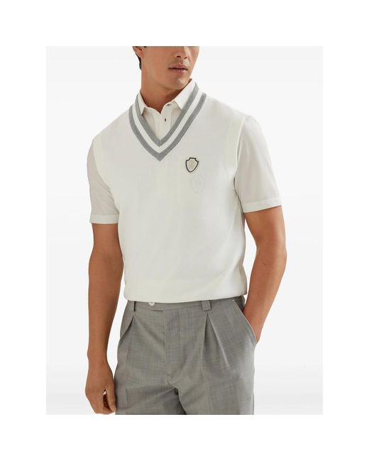 Brunello Cucinelli White T-Shirts & Vests for men