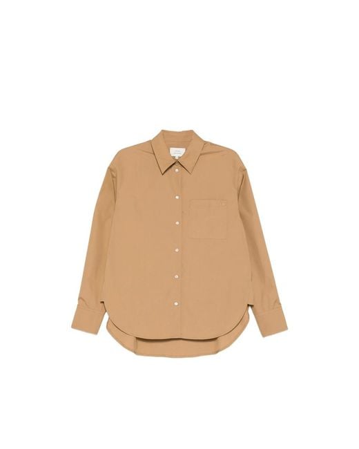 Loulou de Saison Natural Pocket Curved Hem Shirt