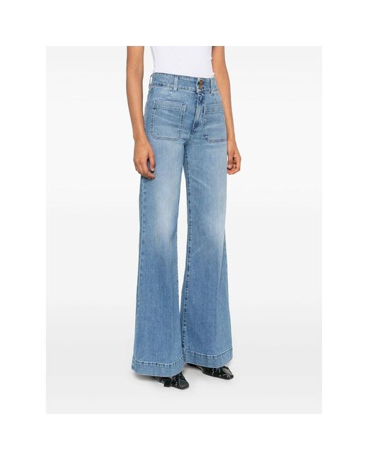 Seafarer Blue Denim Flared Jeans