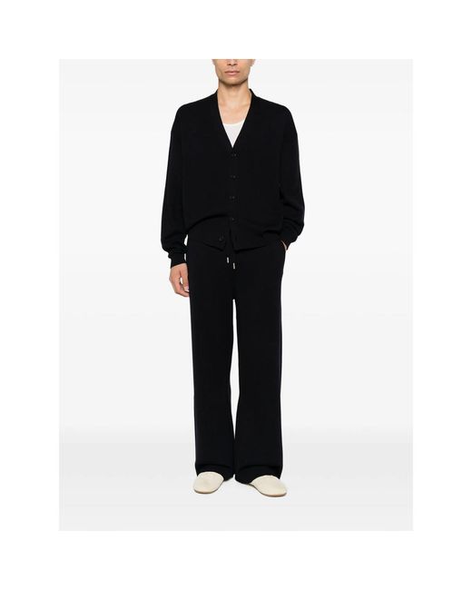 Diana Studio Black V-Neck Button-Up Cardigan for men