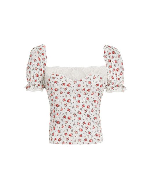 Dolce & Gabbana White Shirt With Lace Trim