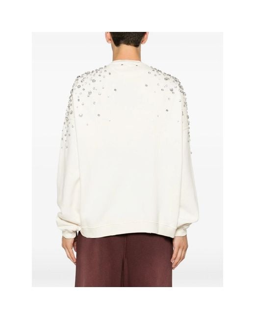 Golden Goose Deluxe Brand White Embellished Sweatshirt for men