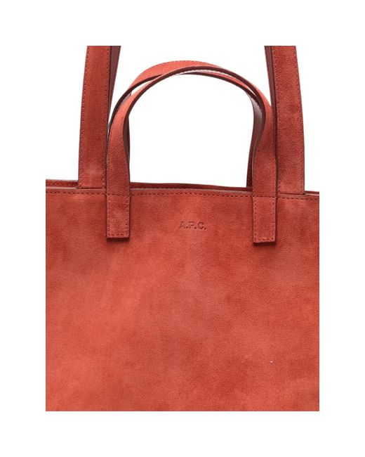 A.P.C. Red Tote Bags