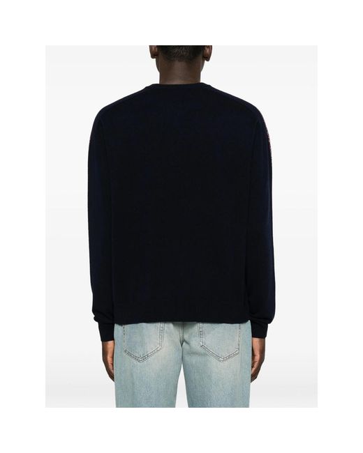 Iceberg Black Logo-Embroidered Side-Stripe Sweater for men