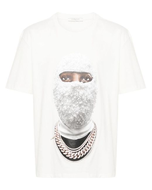 Ih Nom Uh Nit White Graphic-Print Cotton T-Shirt for men