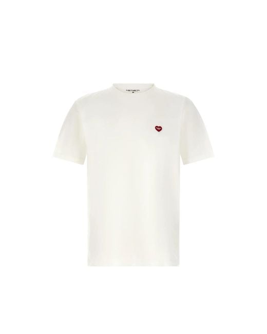 Carhartt White Small Heart T-Shirt for men
