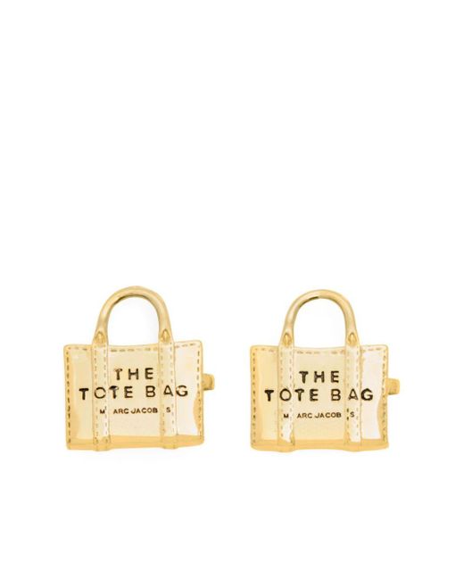 Marc Jacobs Metallic Tote Bag Stud Earrings